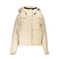 Chic Beige Long-Sleeved Jacket with Removable Hood