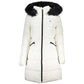 Elegant Long Sleeve Jacket with Fur-Trimmed Hood