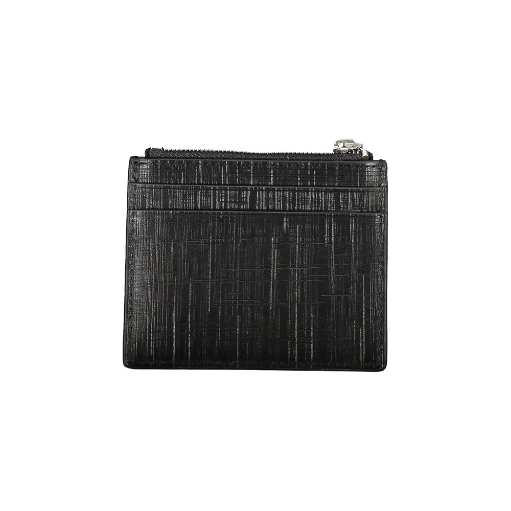 Sleek Leather Card Holder with Zip Closure