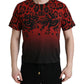 Red Leopard Print Crew Neck Tee