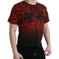 Red Leopard Print Crew Neck Tee