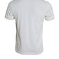 Elegant White Crew Neck Cotton Tee