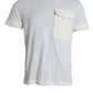 Elegant White Crew Neck Cotton Tee