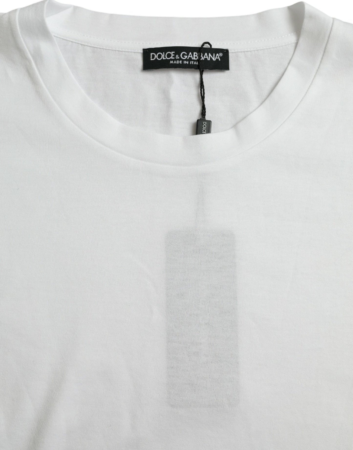 Elegant White Crew Neck Luxury Tee