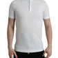 Crown Embroidered White Cotton Polo