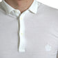 Crown Embroidered White Cotton Polo