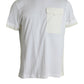 Elegant White Crew Neck Cotton Tee