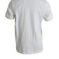 Elegant White Crew Neck Cotton Tee