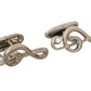 Elegant Silver Tremble Clef Cufflinks