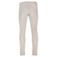 Chic Beige Stretch Cotton Trousers