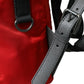 Elegant Red Nylon-Leather Backpack