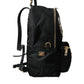 Elegant Embellished Black Backpack