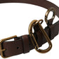 Elegant Calf Leather Belt with Metal Buckle Closure