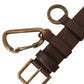 Elegant Calf Leather Belt with Metal Buckle Closure