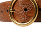 Elegant Exotic Leather Belt - Rich Brown