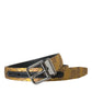 Elegant Gold Leather Belt