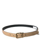 Elegant Beige Leather Belt