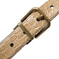 Elegant Beige Leather Belt