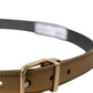 Metallic Gold Leather Belt - Timeless Elegance