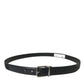 Elegant Leather Belt with Metal Buckle