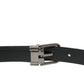 Elegant Leather Belt with Metal Buckle