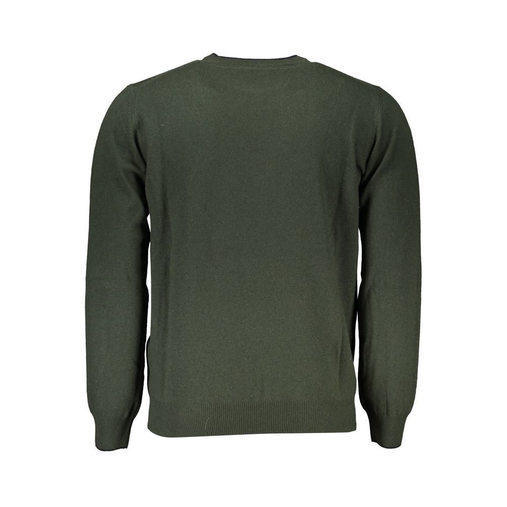 Chic Green Crew Neck Designer Sweater