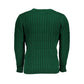 Elegant Crew Neck Twisted Green Sweater