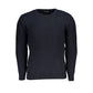 Elegant Crew Neck Twisted Blue Sweater