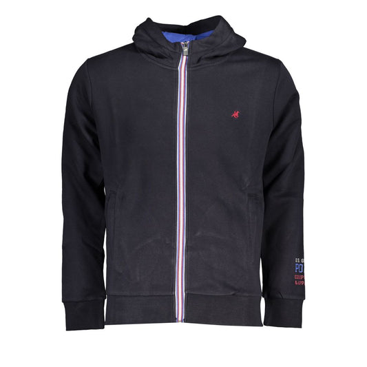 Grand Polo Blue Hooded Fleece Sweatshirt