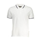 Chic White Contrast Detail Polo Shirt