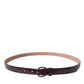 Elegant Maroon Leather Waist Belt