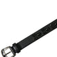 Engraved Logo Leather Waist Belt