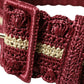 Maroon Elegance Canvas Waist Belt