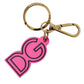 Chic Gold and Pink Keychain Elegance