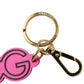 Chic Gold and Pink Keychain Elegance