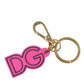 Chic Gold and Pink Keychain Elegance