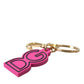 Chic Gold and Pink Keychain Elegance