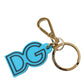 Elegant Blue Gold Keychain Accessory