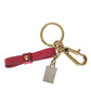 Stunning Red Leather Keychain