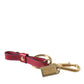 Stunning Red Leather Keychain