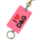 Chic Trifold Gold & Pink Key Holder Case