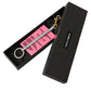 Chic Trifold Gold & Pink Key Holder Case