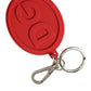 Elegant Red Trifold Key Holder Case