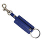 Elegant Blue Trifold Calf Leather Key Holder