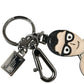 Elegant Multicolor Leather Keychain