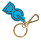 Elegant Blue & Gold Keychain Accessory