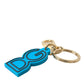 Elegant Blue & Gold Keychain Accessory