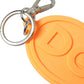 Elegant Orange Charm Keyring with Silver Detail