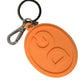 Elegant Orange Charm Keyring with Silver Detail