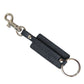 Elegant Leather Keychain in Black & Silver